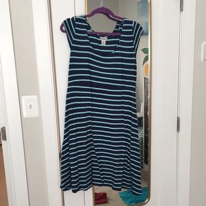 striped maternity dress by motherhood maternity